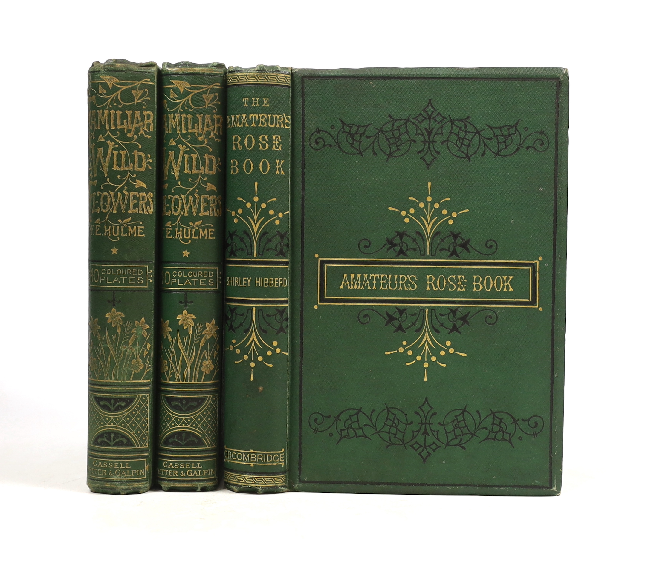 Hibberd, Shirley - The Amateur's Rose Book, comprising the Cultivation of the Rose....new edition, revised and enlarged. coloured folded plates and other illus.; original gilt decorated cloth, cr. 8vo. 1874